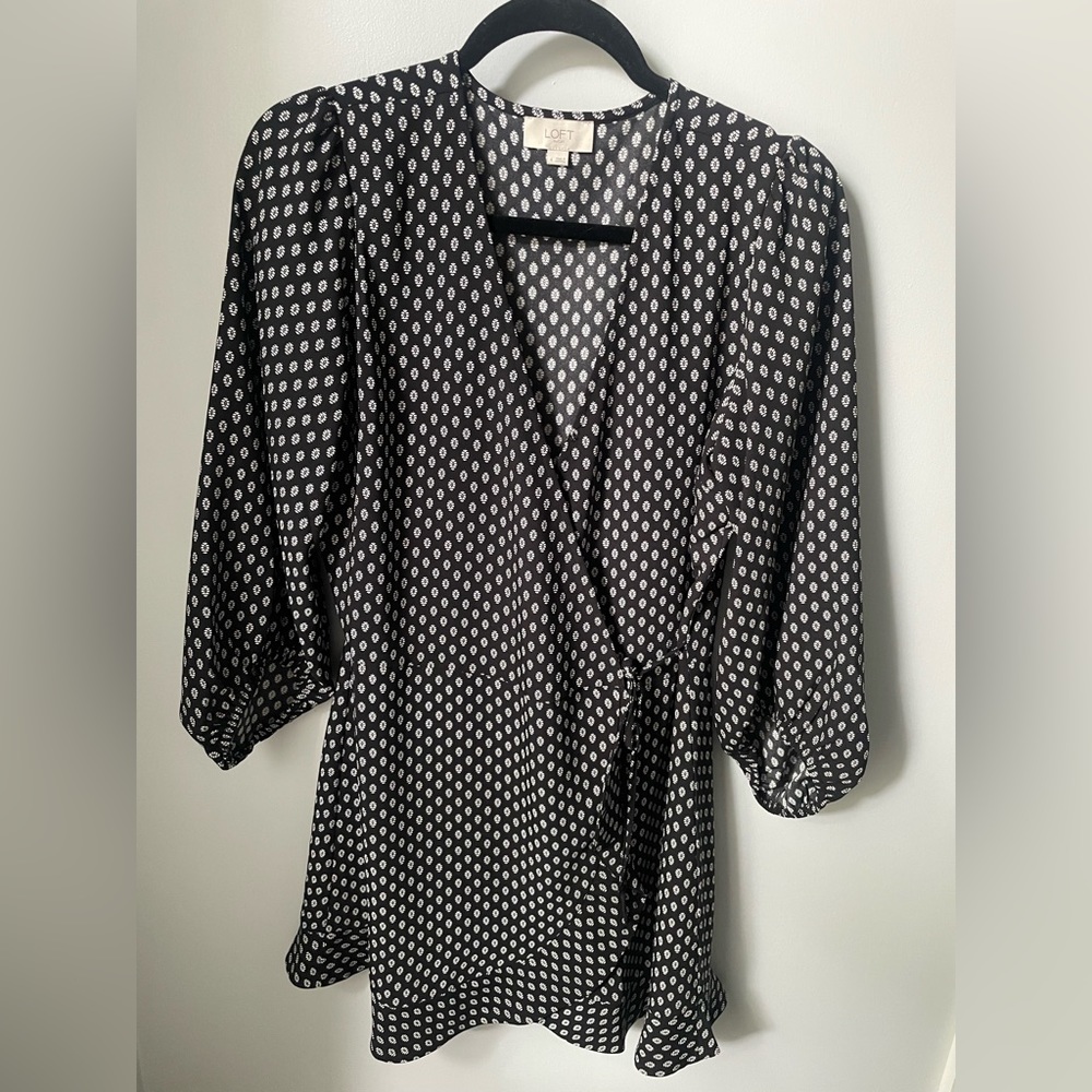 Black wrap dress from LOFT